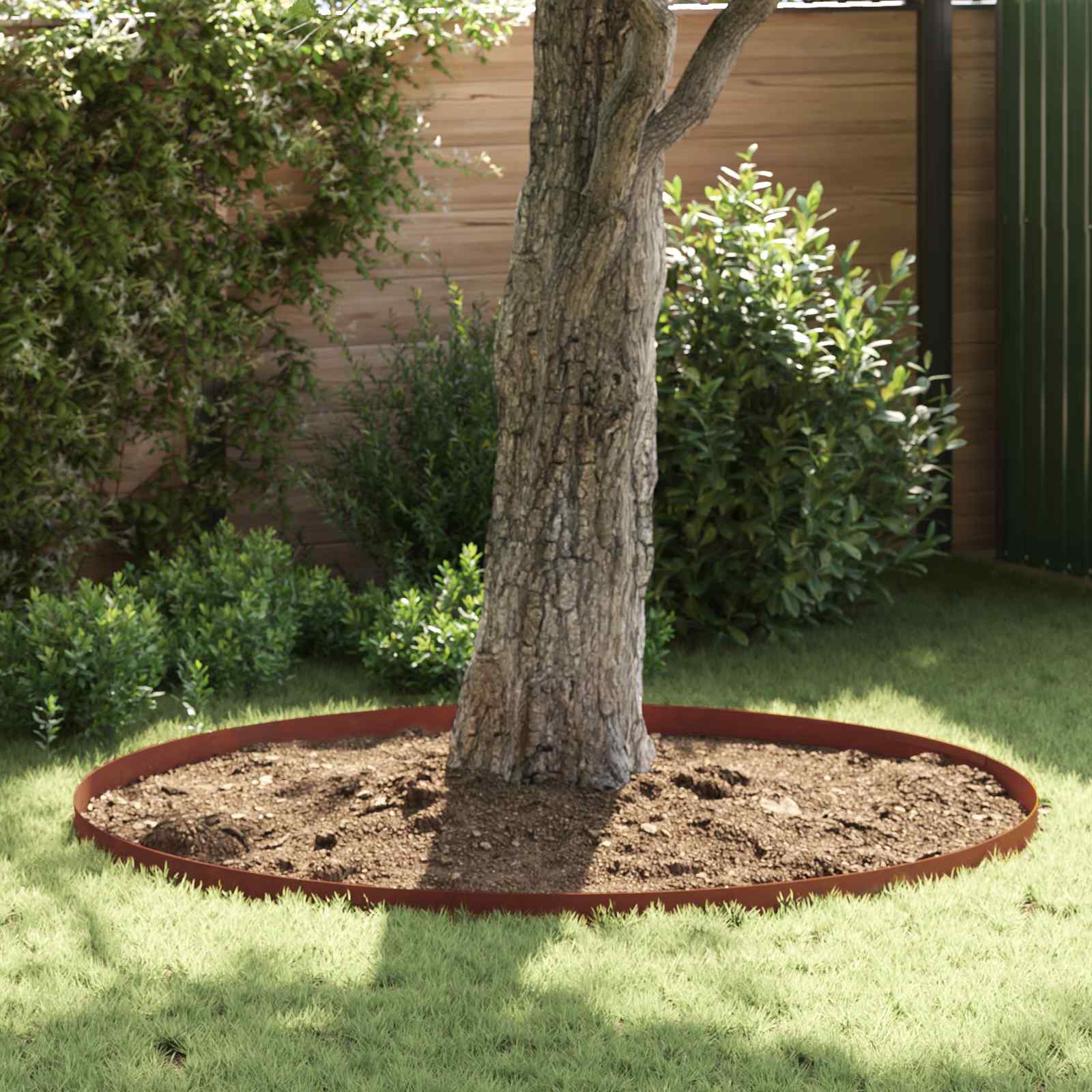 Vidaxl tuinrand 4 st 450 x 10 cm weervast staal roestig