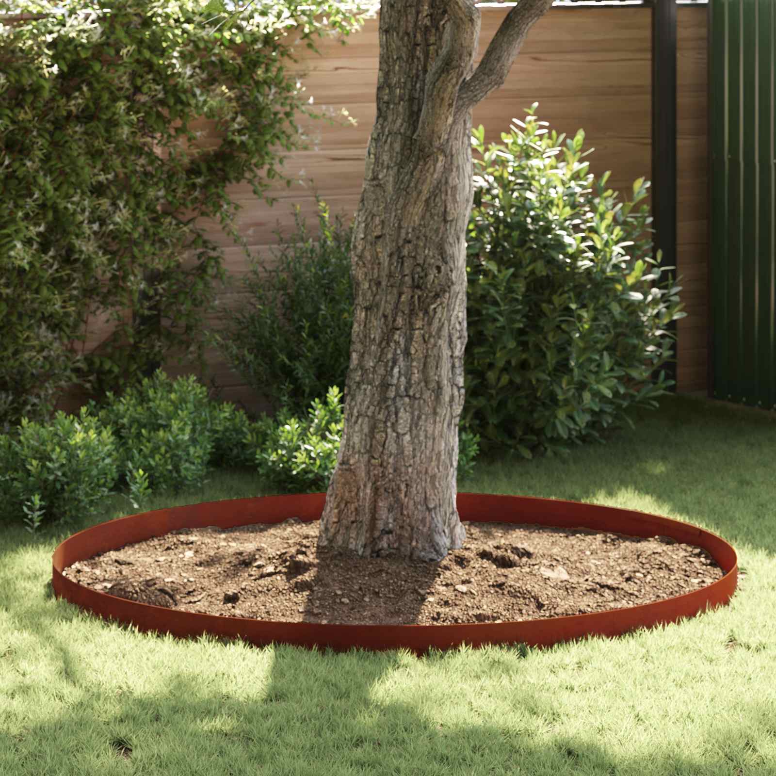 Vidaxl tuinrand 4 st 450 x 15 cm weervast staal roestig