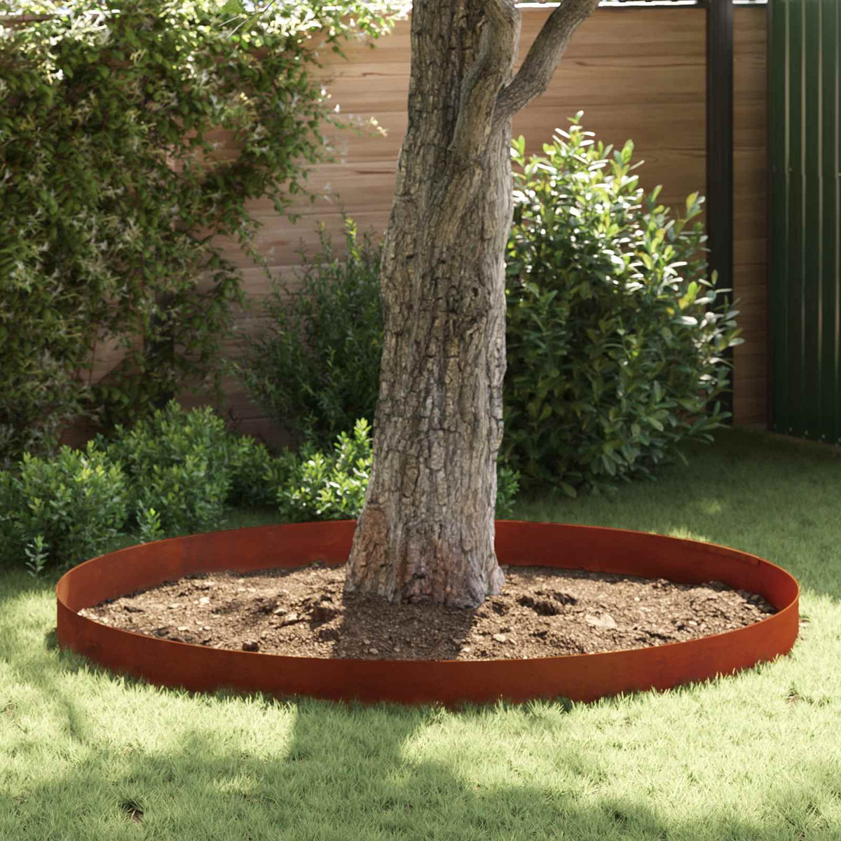 Vidaxl tuinrand 4 st 450 x 20 cm weervast staal roestig
