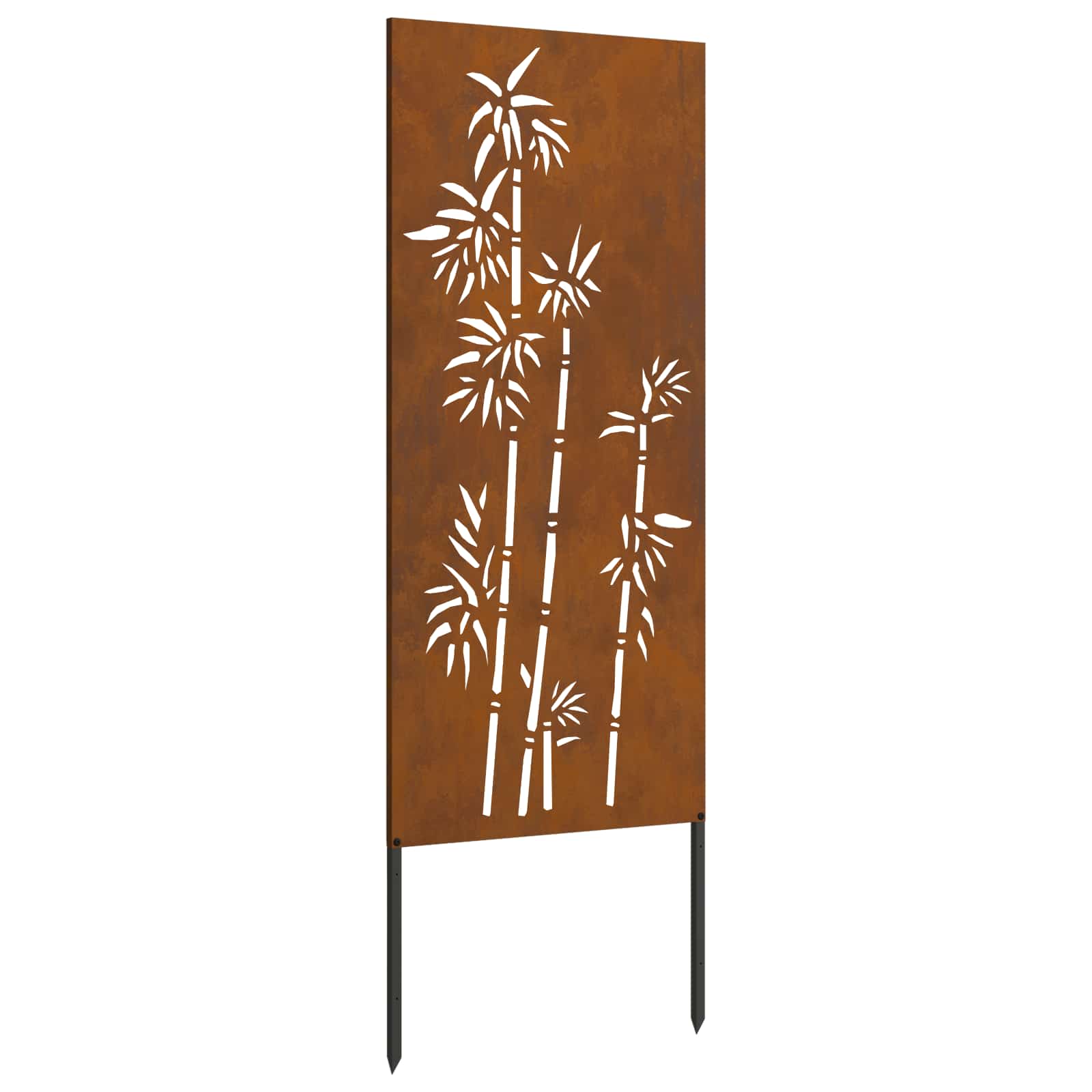 Vidaxl tuin privacy screen bloemen roestig 50 x 140 cm cortenstaal