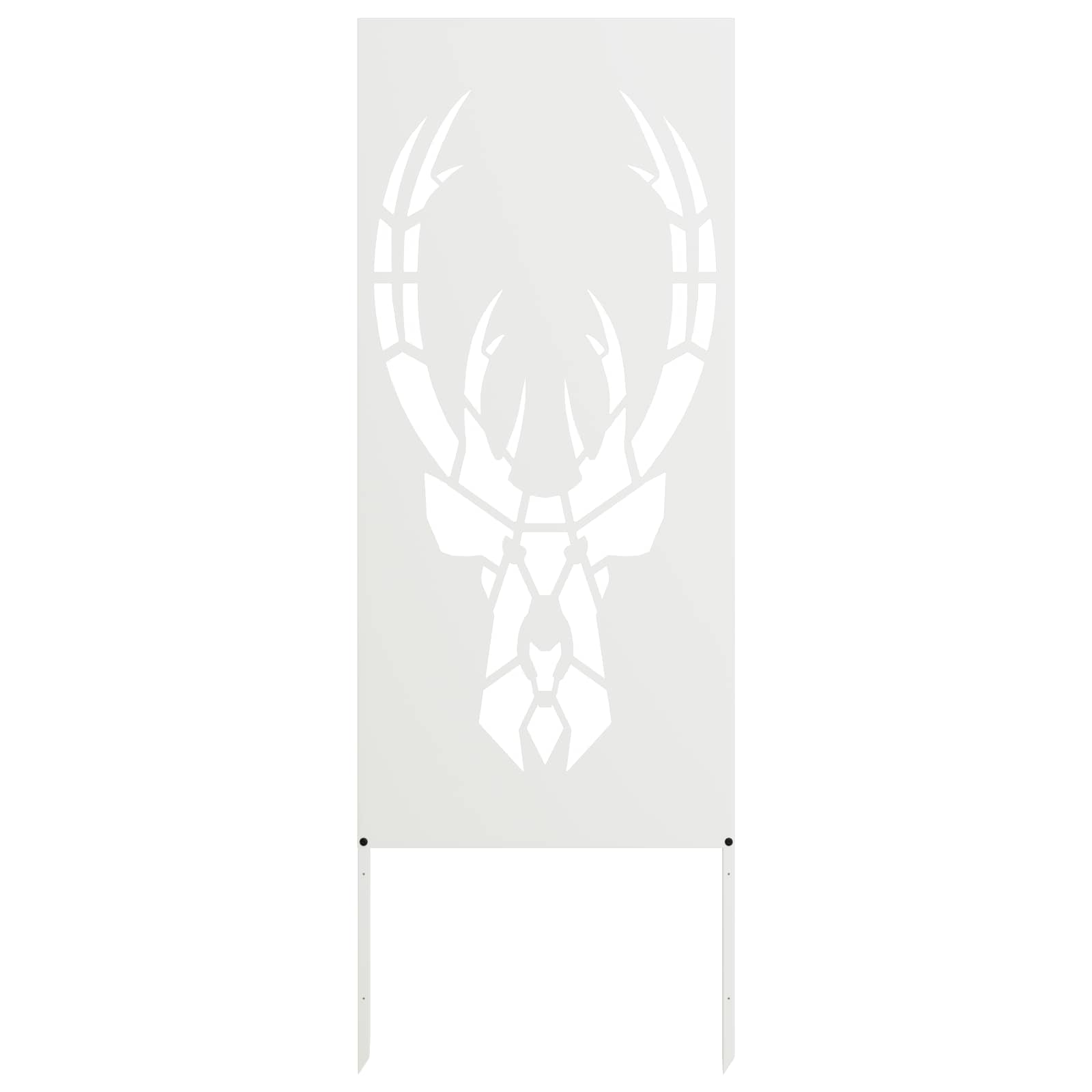 Vidaxl tuin privacy screen wit 50 x 140 cm koudgewalst staal