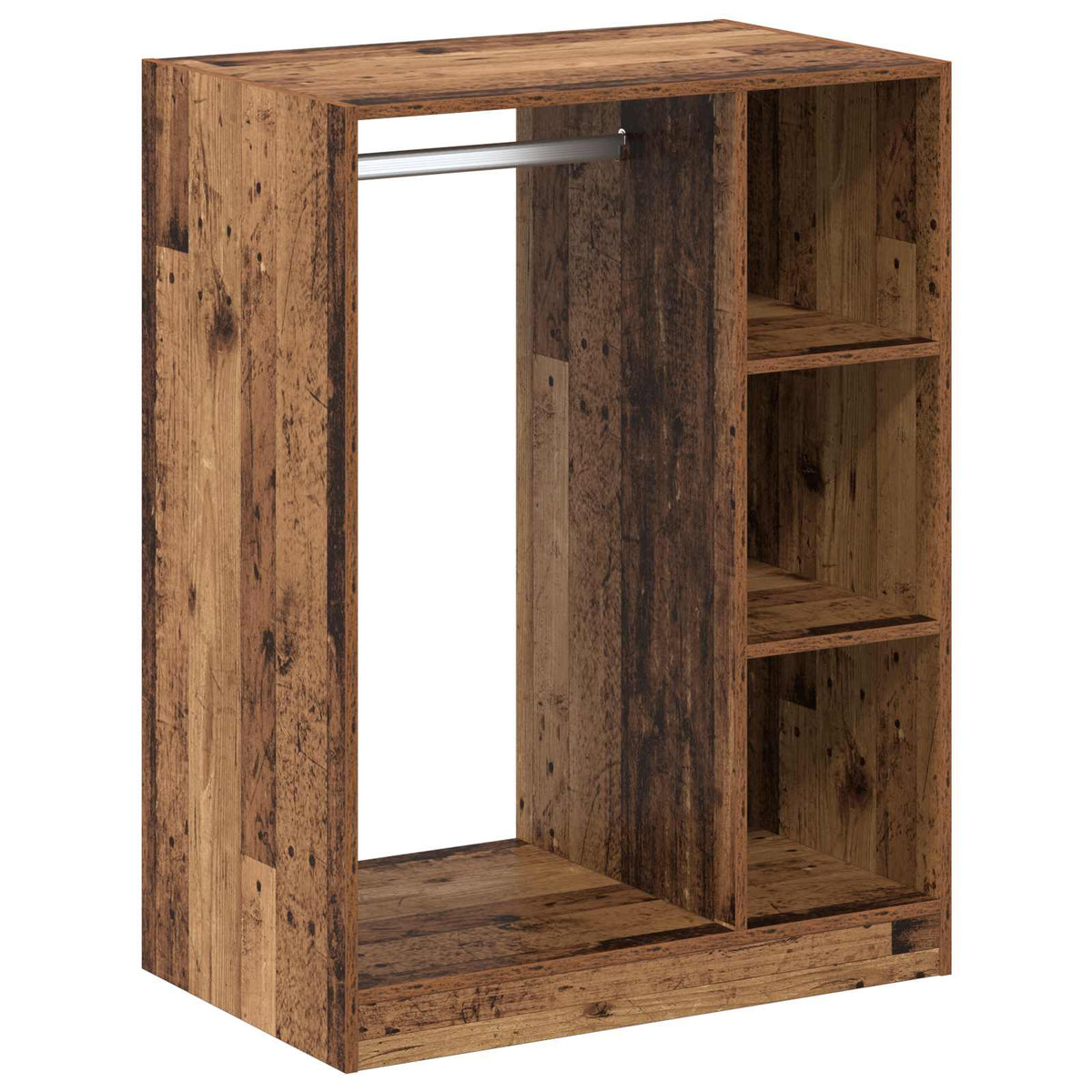 Vidaxl kledingkast oud hout 77 x 48 x 102 cm bewerkt hout