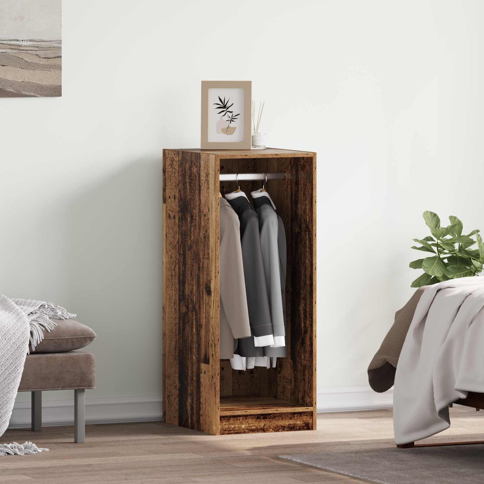 Vidaxl kledingkast oud hout 41 x 48 x 102 cm bewerkt hout