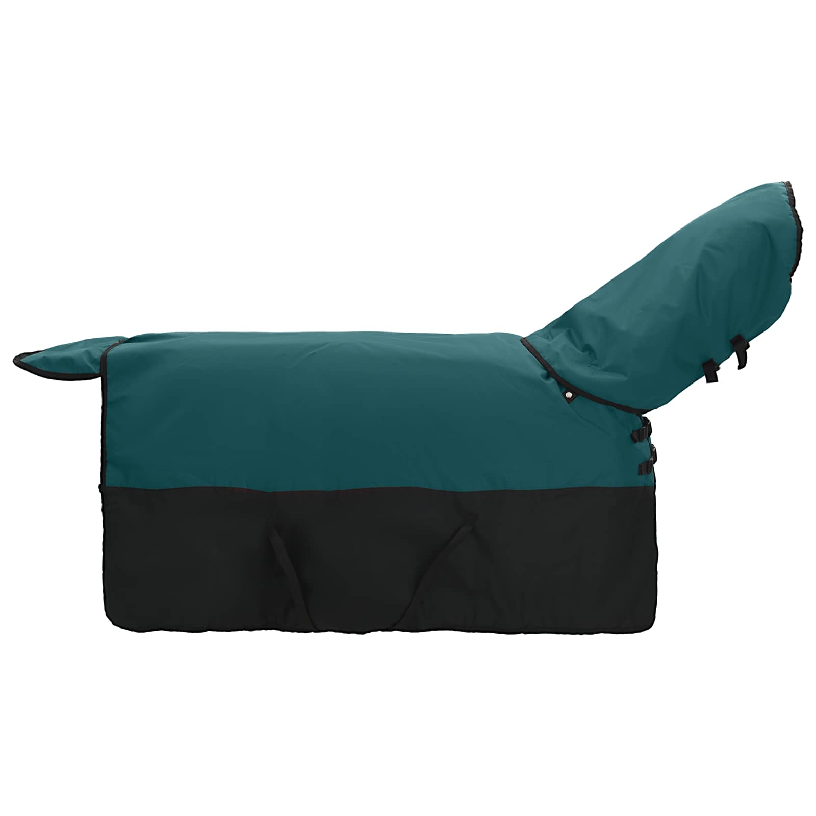 Vidaxl paardendeken donkergroen en zwart 145 cm polyester