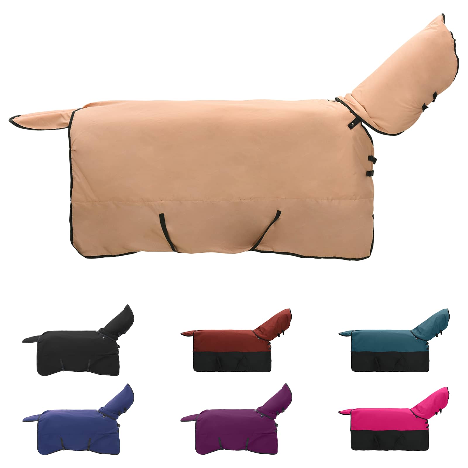 Vidaxl paardendeken cappuccino 105 cm polyester