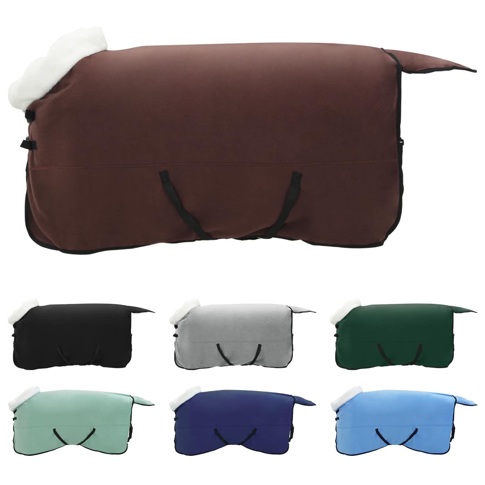 Vidaxl paardendeken volledig donkerbruin 135 cm polar fleece