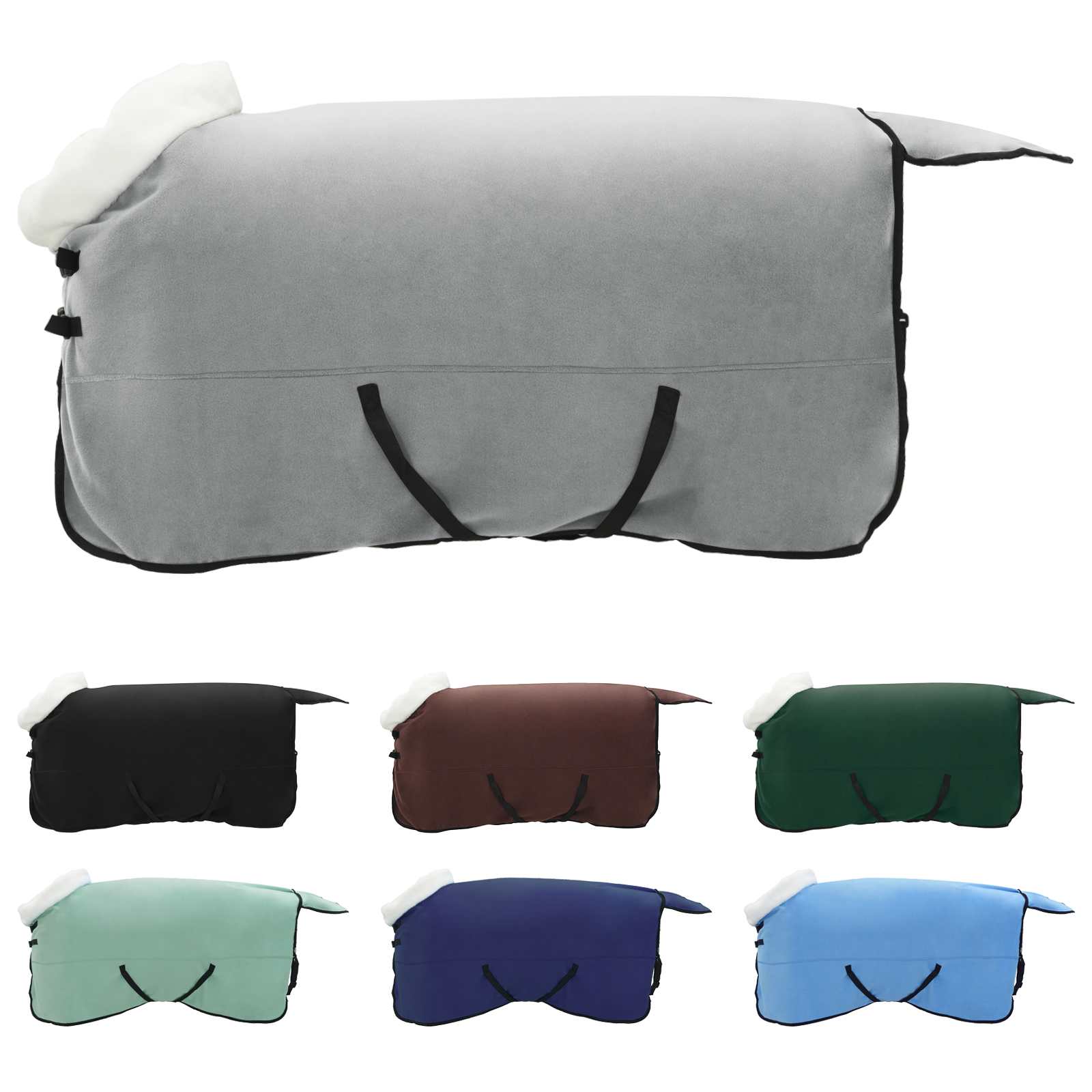 Vidaxl paardendeken volledig donkergroen 165 cm polar fleece