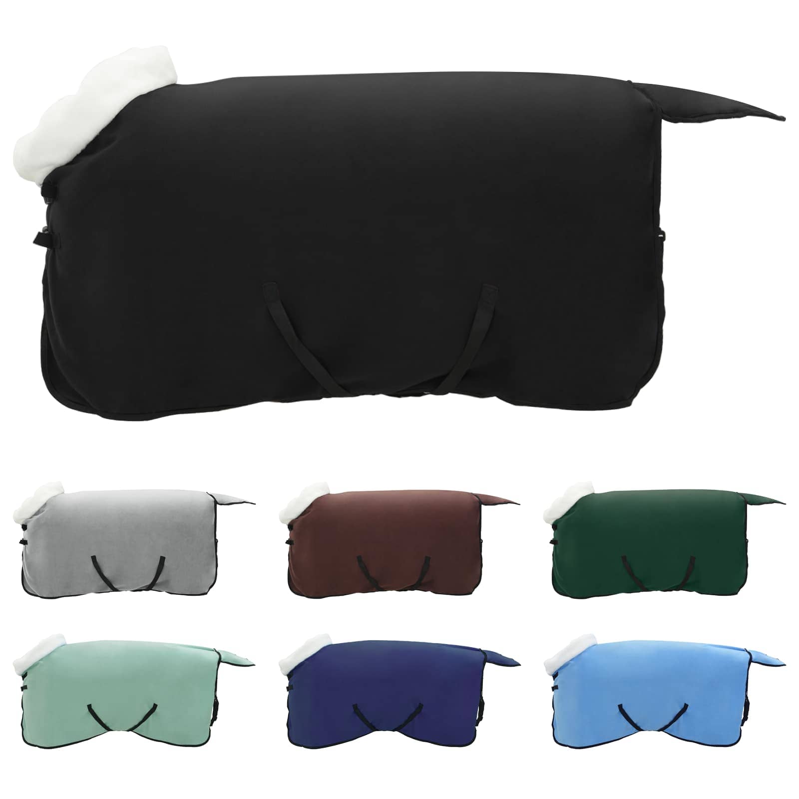 Vidaxl paardendeken zwart 95 cm polar fleece