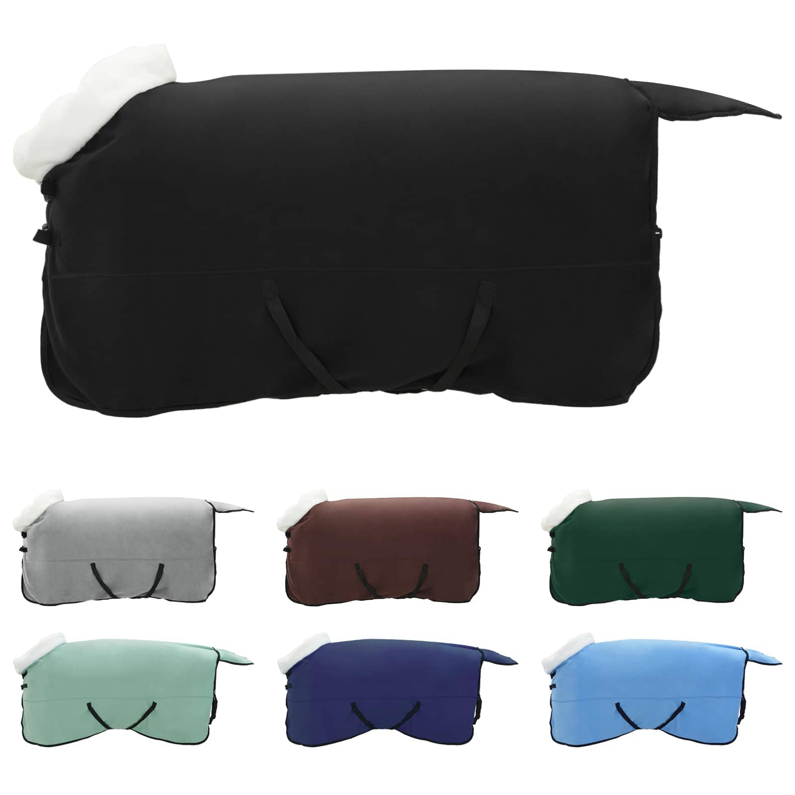 Vidaxl paardendeken zwart 135 cm polar fleece