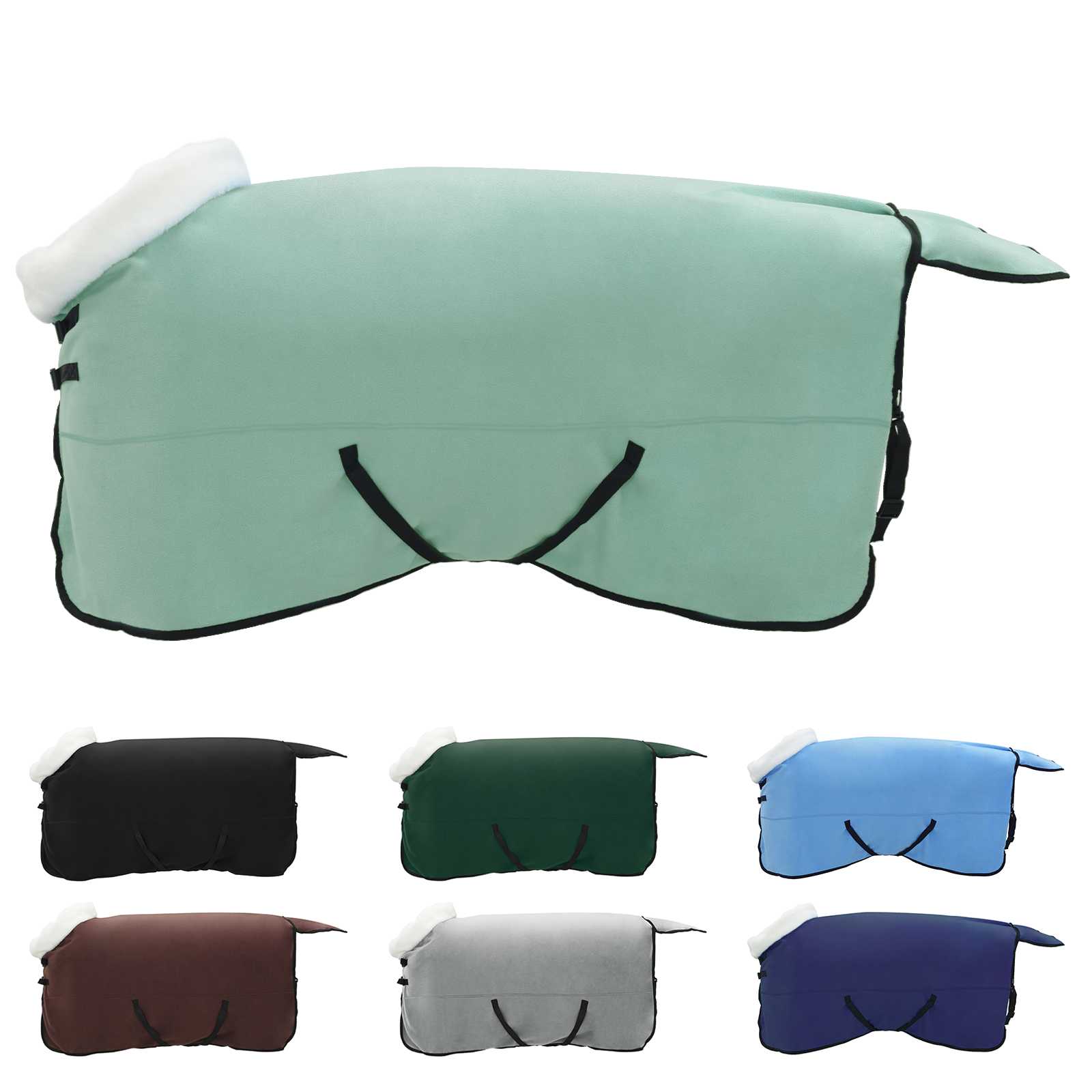 Vidaxl paardendeken volledig donkergroen 135 cm polar fleece