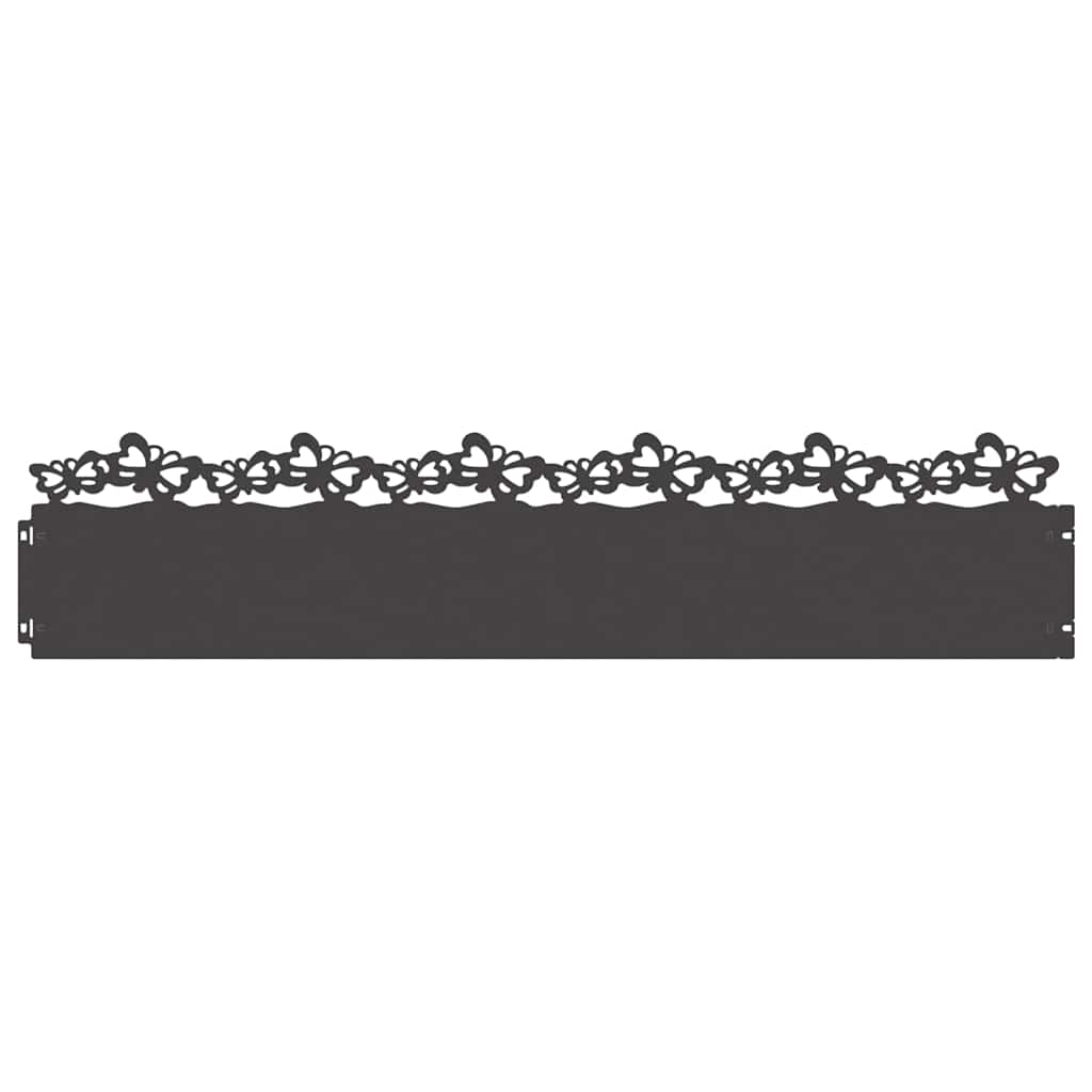 Vidaxl gazonranden 20 pcs zwart 103 x 0,05 x 22 cm staal