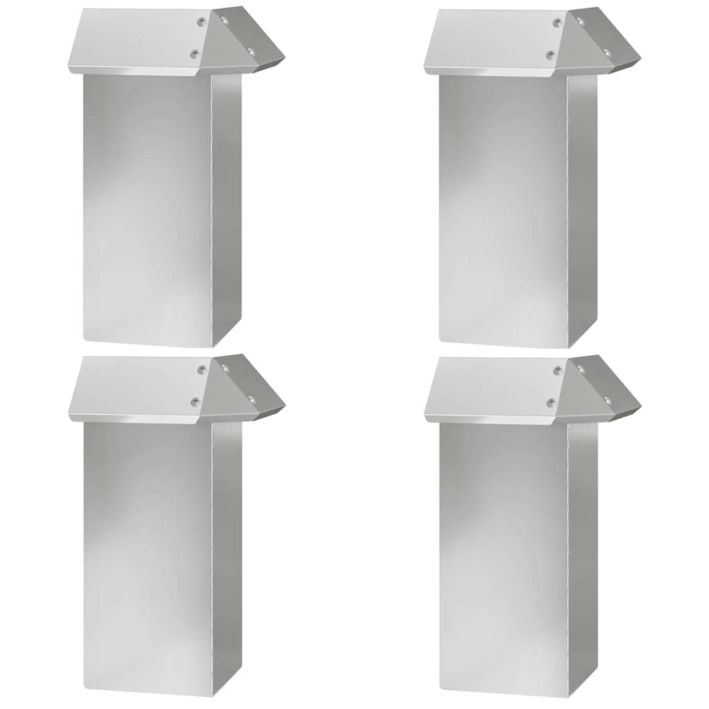Vidaxl slakkenhekje 4 pcs zilver 13,5 x 13,5 x 25 cm