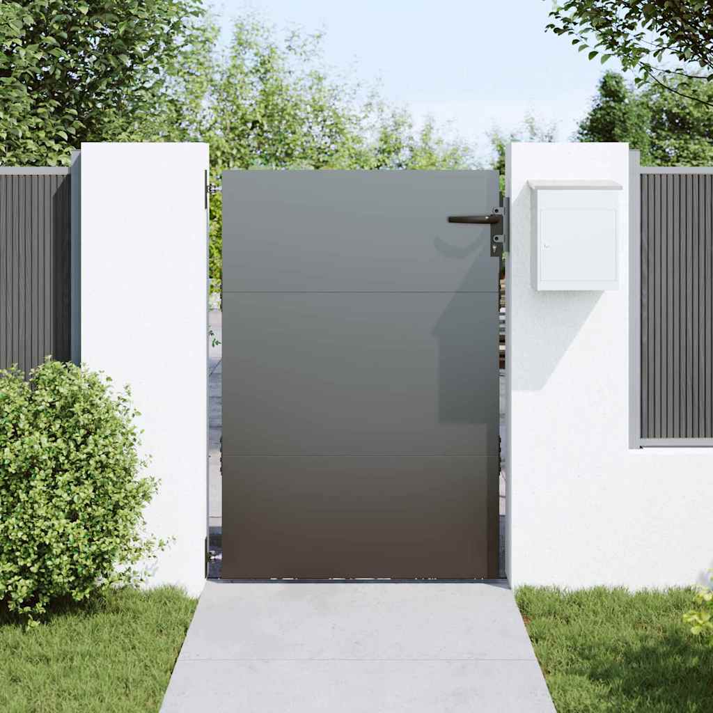 Vidaxl tuinpoort met slot zwart 85 x 125 cm poedergecoat staal