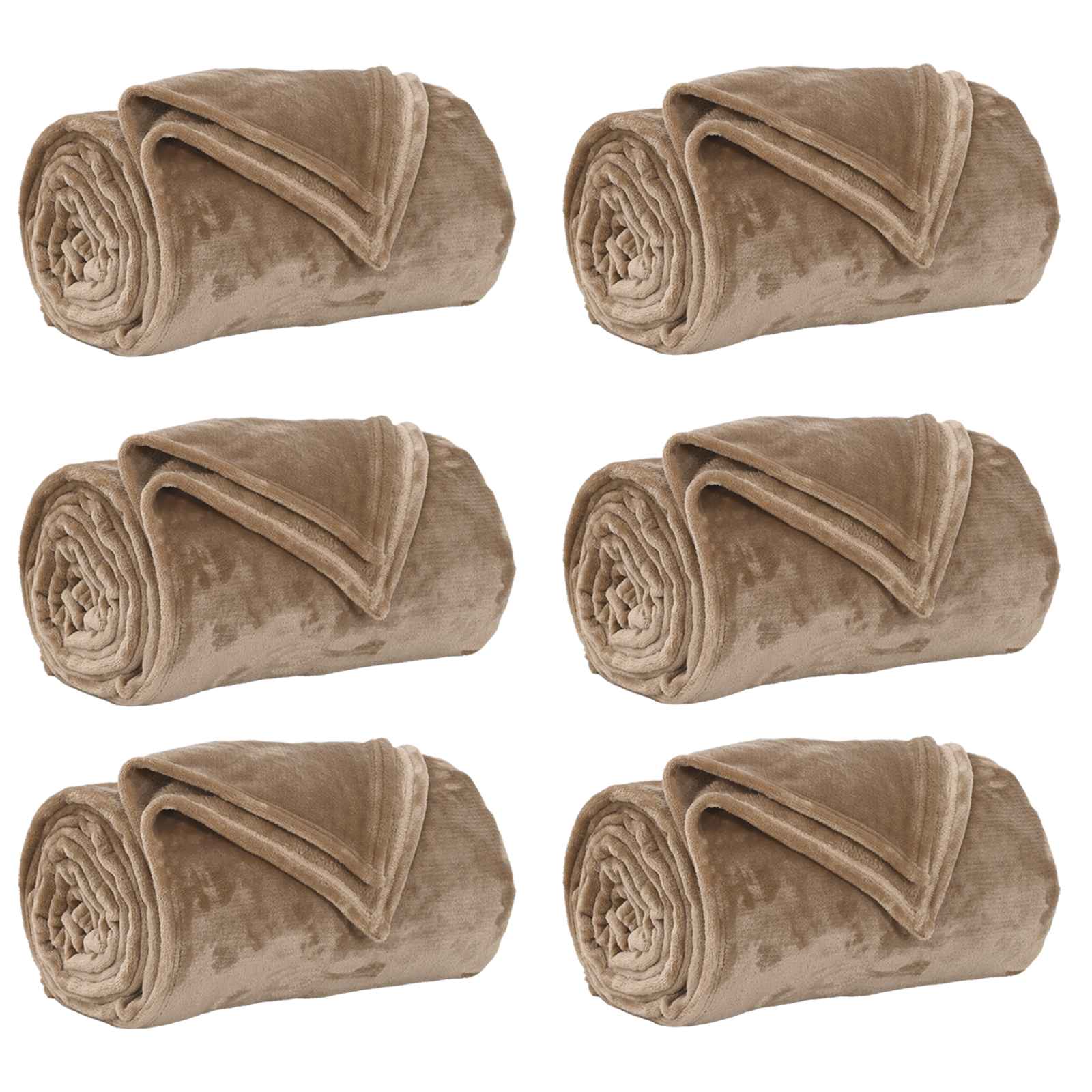 Vidaxl kleden 6 pcs kameel 240 x 270 cm fleece