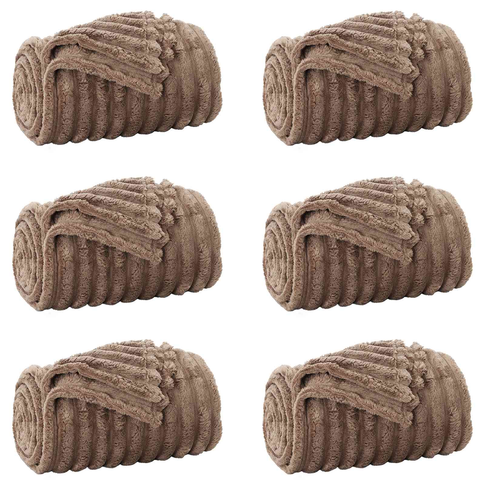 Vidaxl kleden 6 pcs kameel 200 x 150 cm fleece