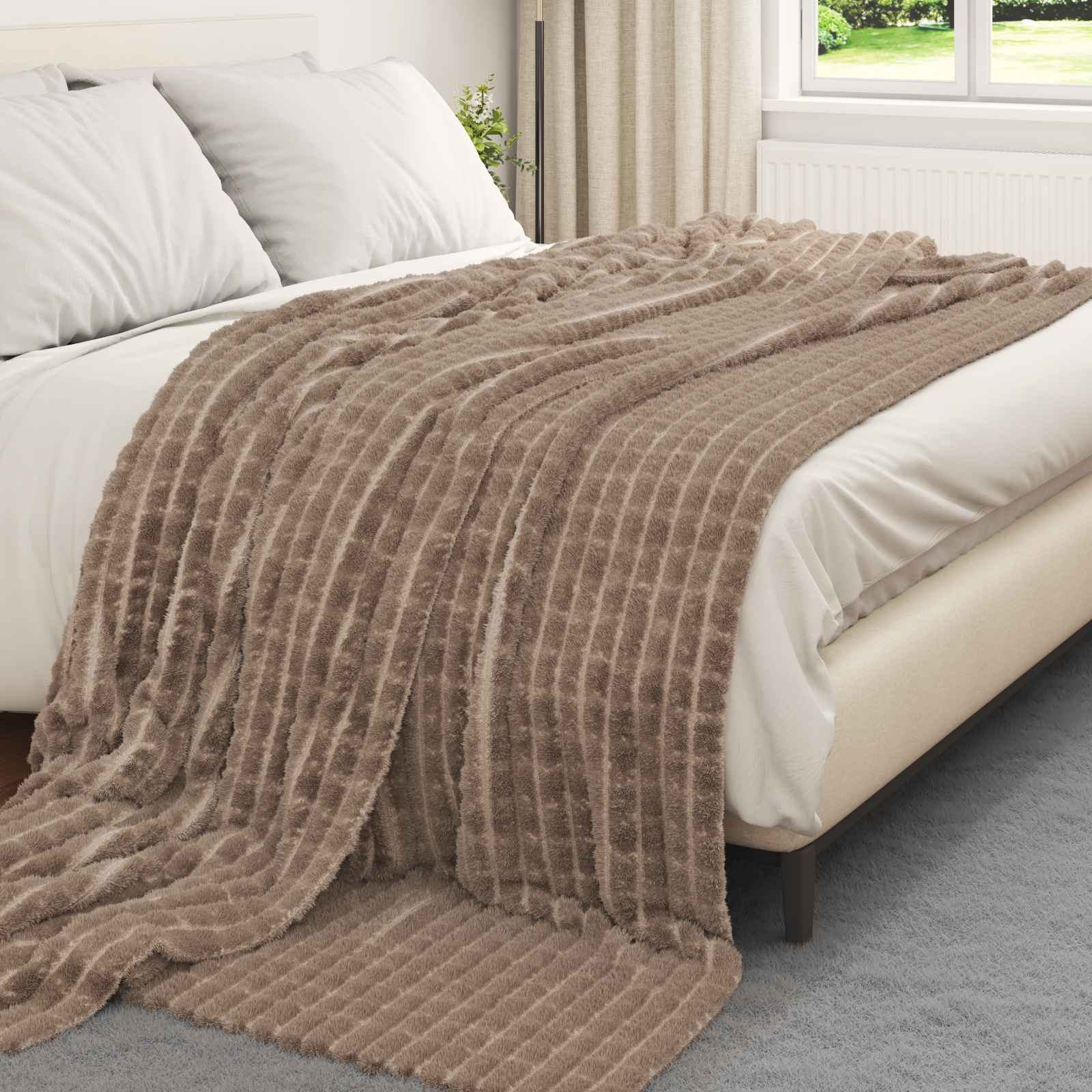 Vidaxl kleden 6 pcs kameel 240 x 220 cm fleece