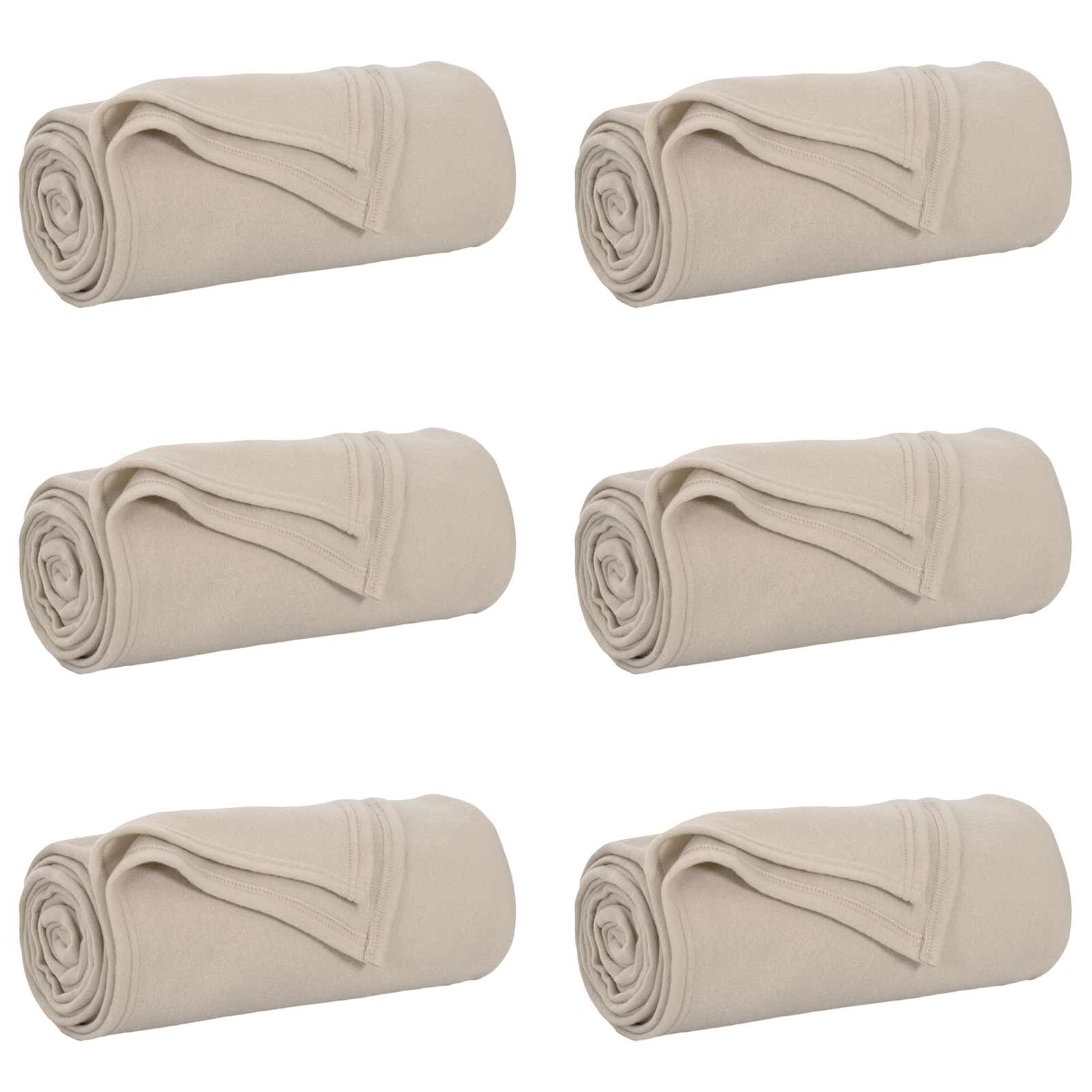 Vidaxl kleden 6 pcs beige 270 x 240 cm fleece