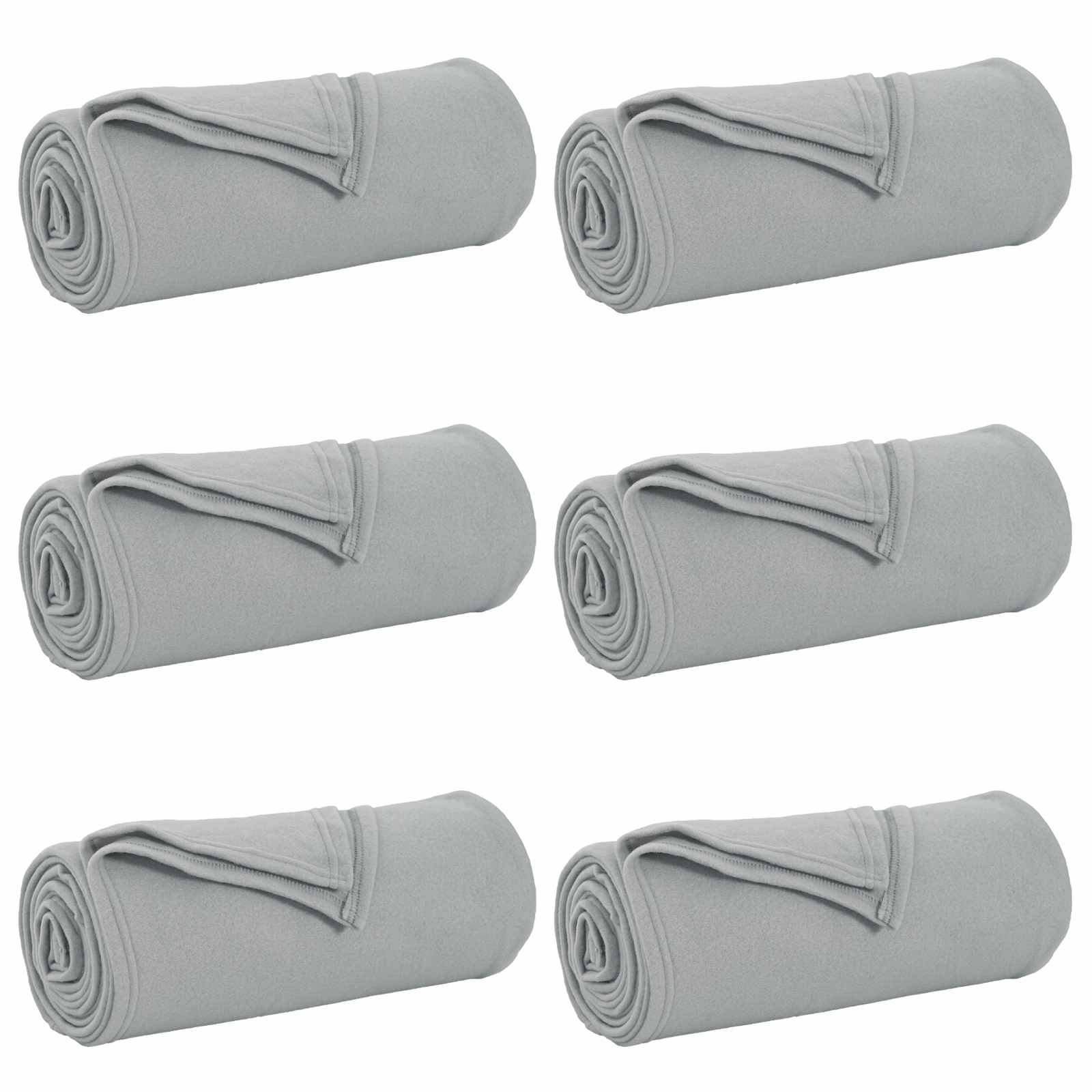 Vidaxl kleden 6 pcs grijs 170 x 130 cm fleece