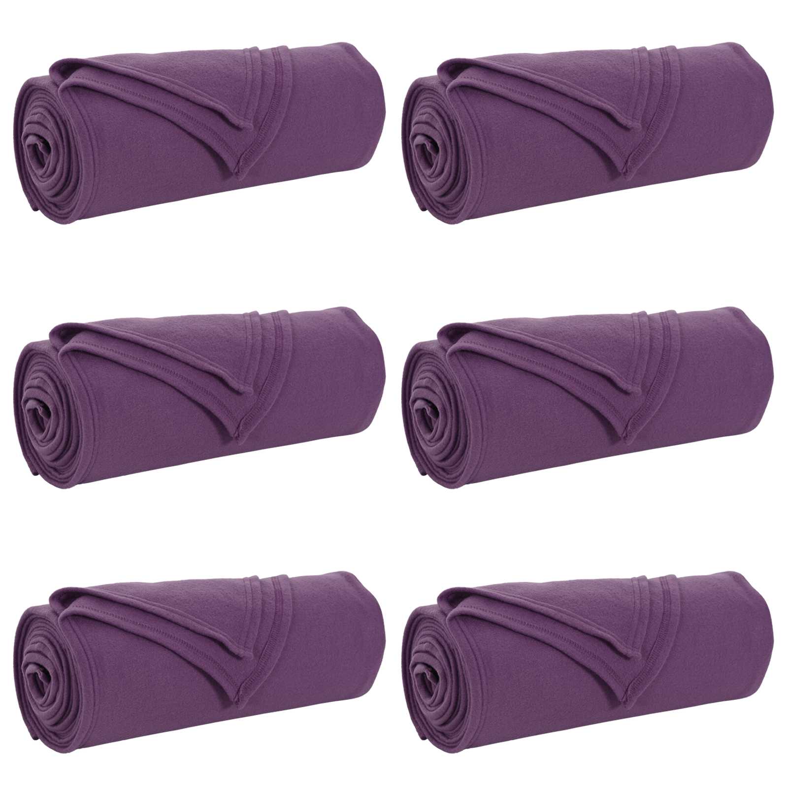 Vidaxl kleden 6 pcs paars 200 x 150 cm fleece