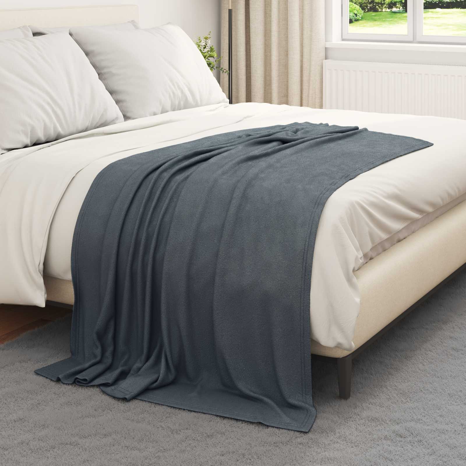 Vidaxl kleden 24 pcs donkergrijs 170 x 130 cm fleece