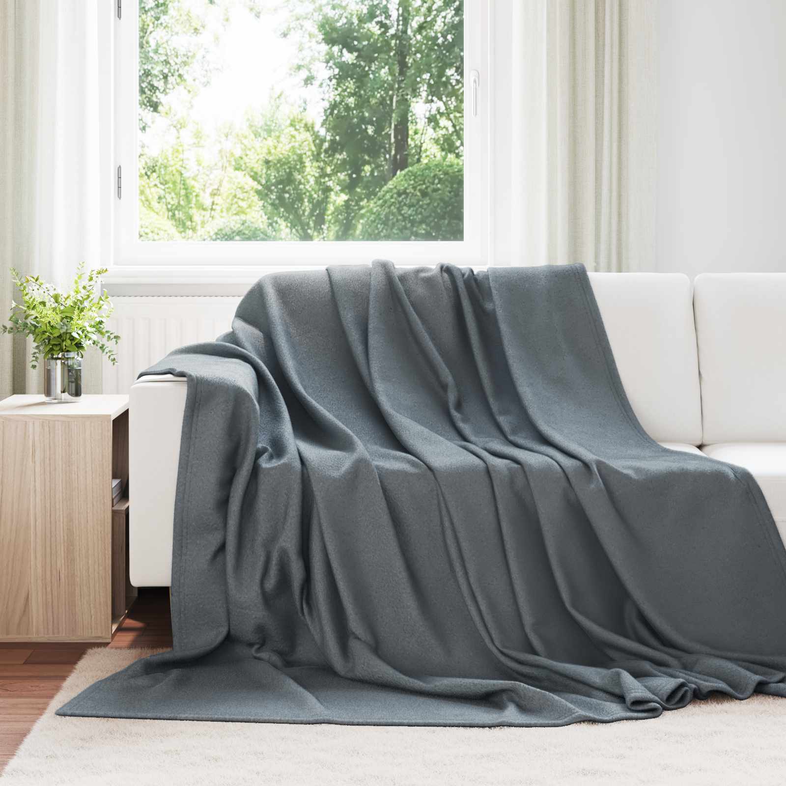 Vidaxl kleden 24 pcs donkergrijs 270 x 240 cm fleece