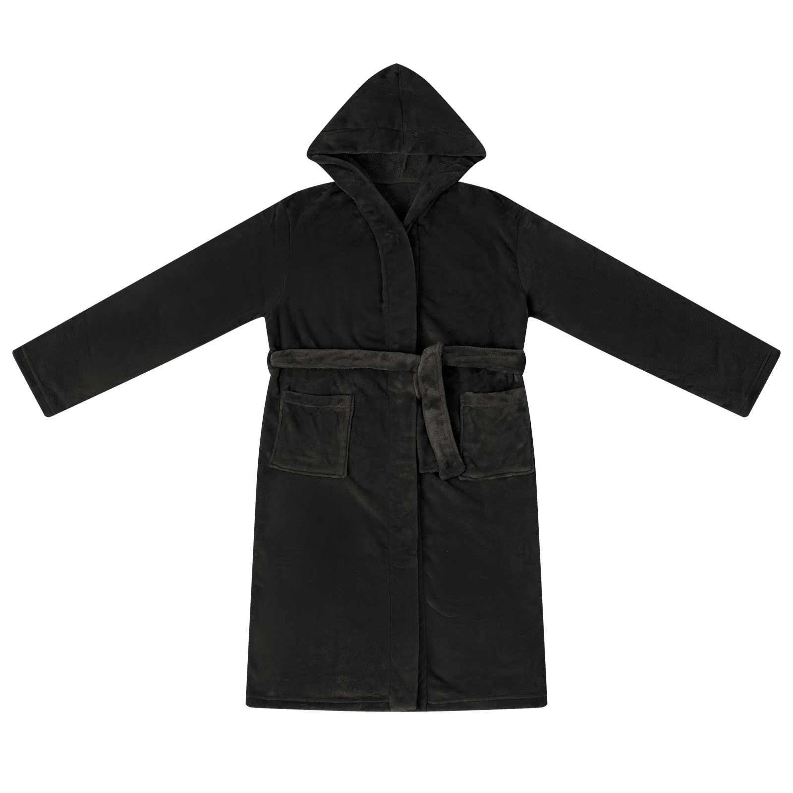 Vidaxl badjas hoodie zwart xxl flanel