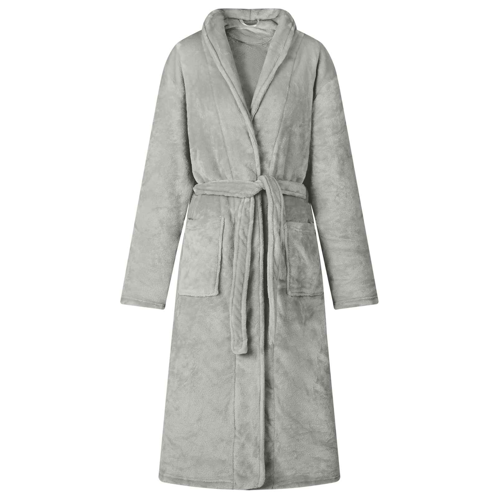 Vidaxl badjas zonder kap grijs xxl flanel