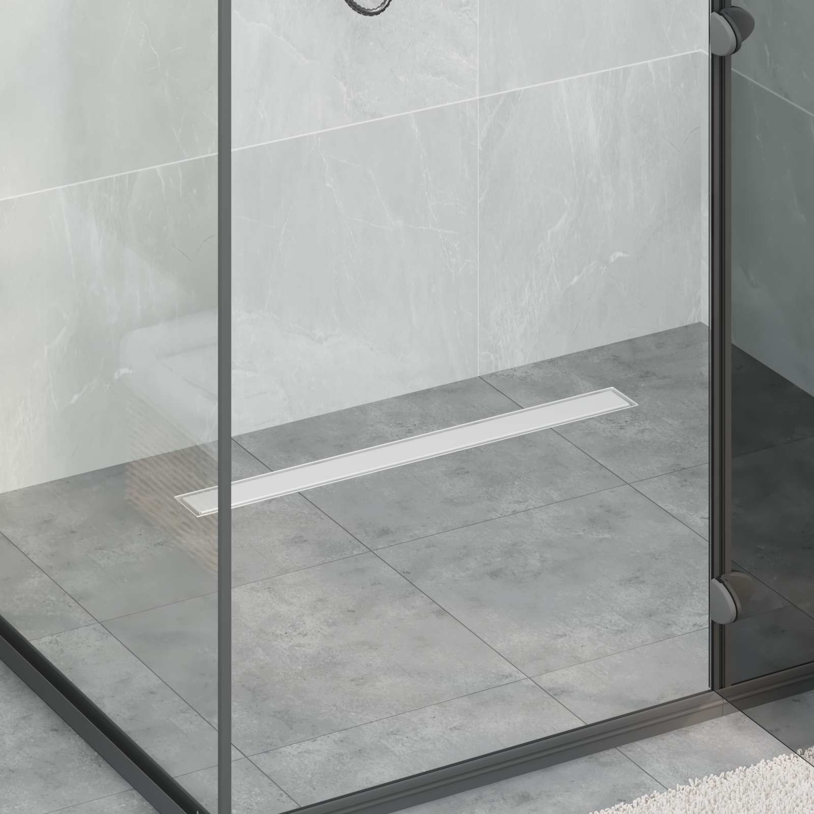Vidaxl doucheafvoer 2-in-1 met 360° sifon zilver 70 cm