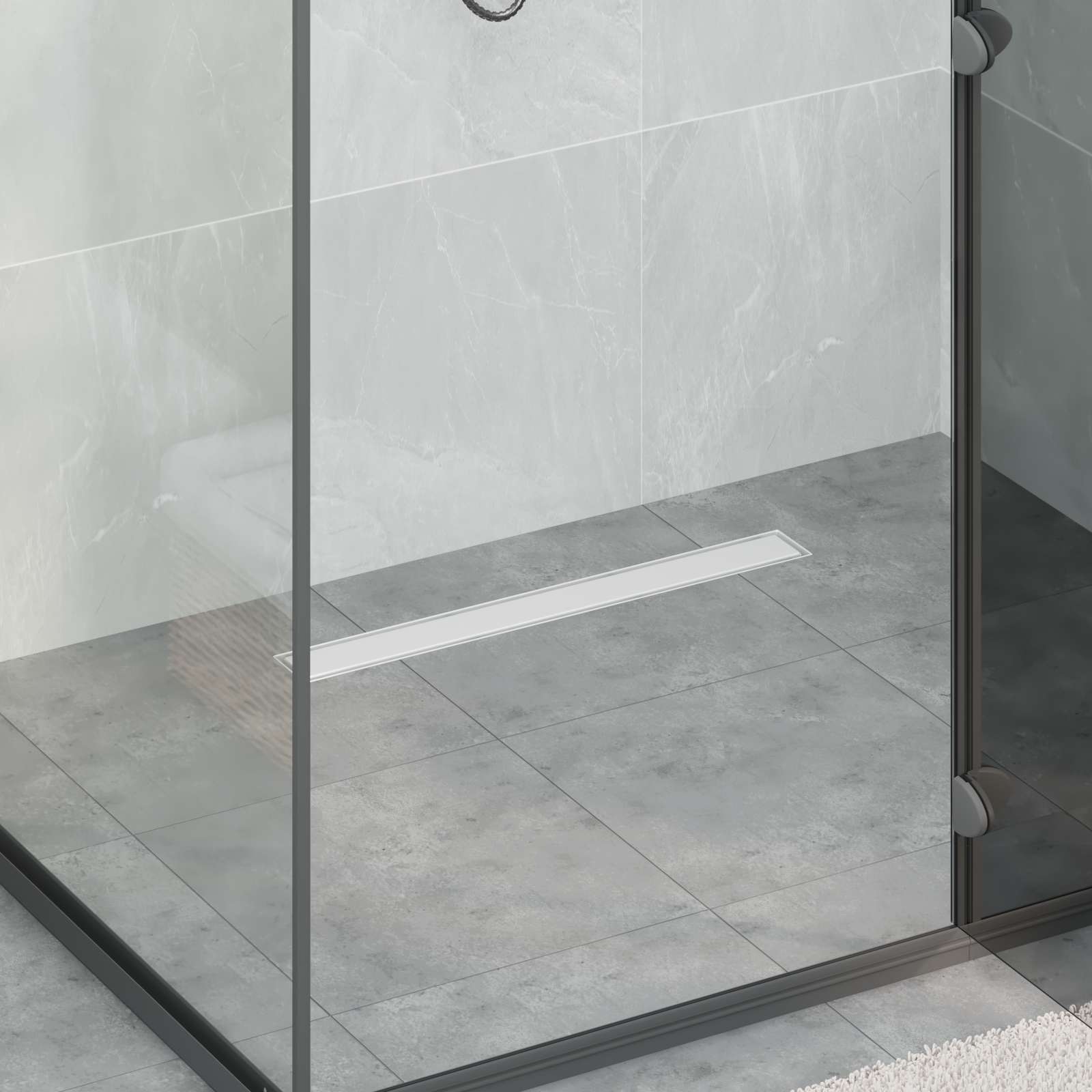 Vidaxl doucheafvoer 2-in-1 met 360° sifon zilver 60 cm