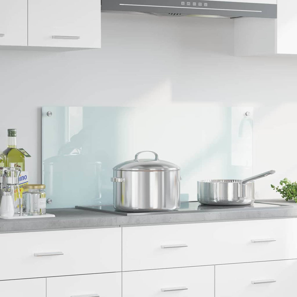 Vidaxl keuken achterwand wit 100 x 40 cm gehard glas