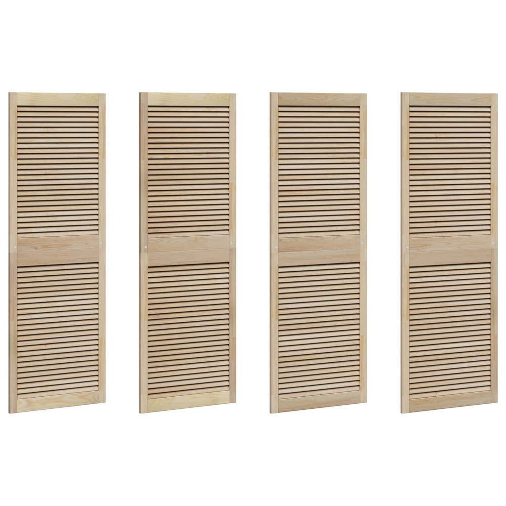 Vidaxl kastdeur 4 pcs naturel 170 x 2,1 x 59,5 cm massief grenenhout