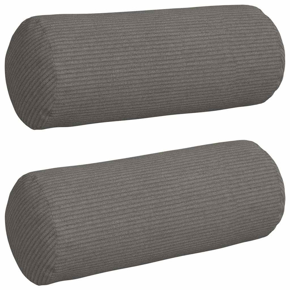Vidaxl bolster kussens 2 pcs lichtgrijs ø 15 x 40 cm katoen stof