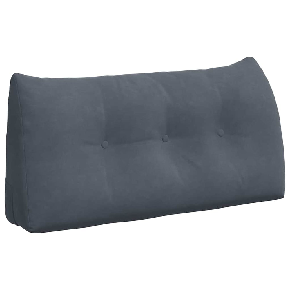 Vidaxl rugkussen donkergrijs 100 x 24 x 50 cm fluweel