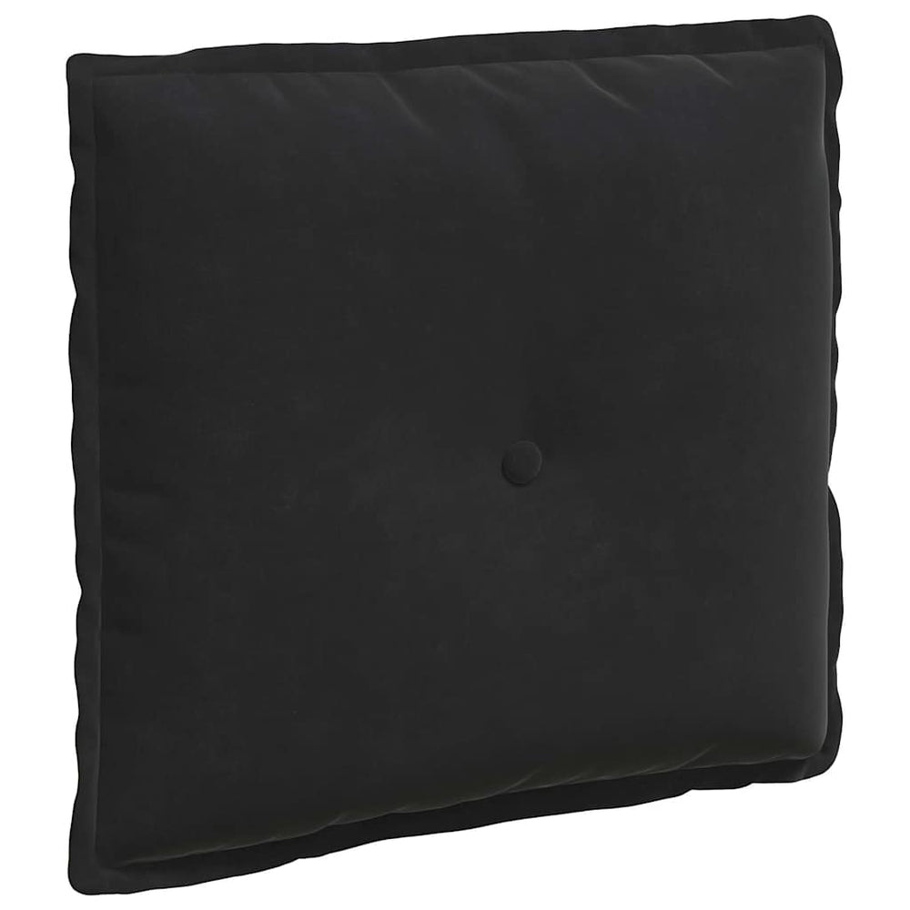 Vidaxl rugkussen zwart 50 x 45 cm cordstof