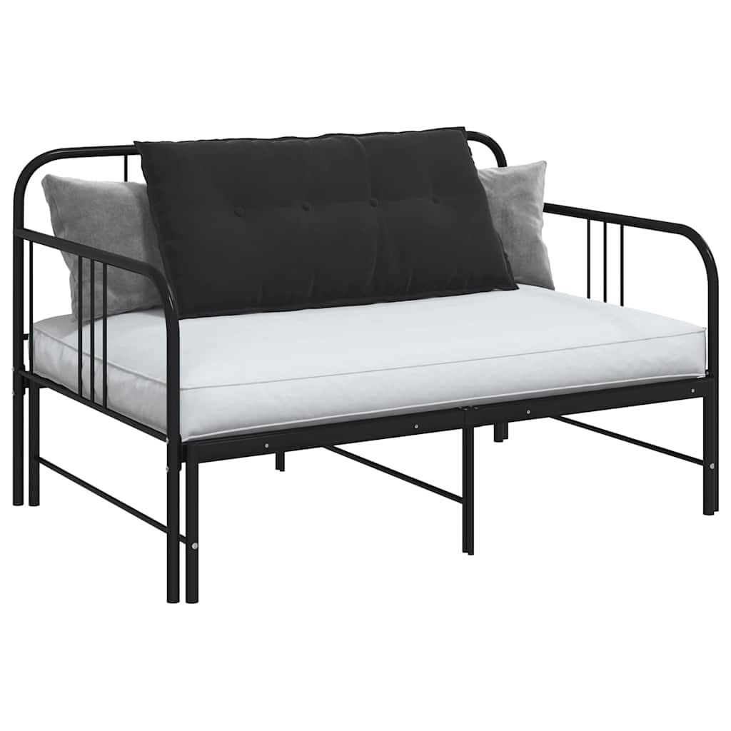 Vidaxl rugkussen zwart 100 x 50 cm cordstof