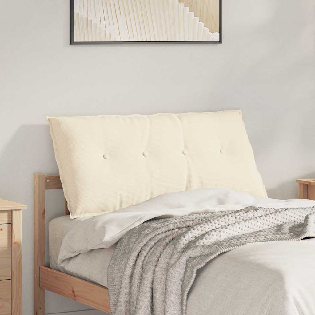 Vidaxl rugkussen crèmekleurig 100 x 50 cm katoen stof