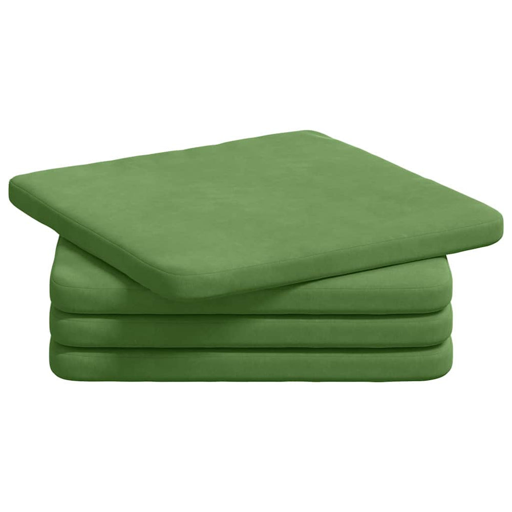 Vidaxl zitkussens 4 pcs lichtgroen 40 x 40 x 3 cm fluweel