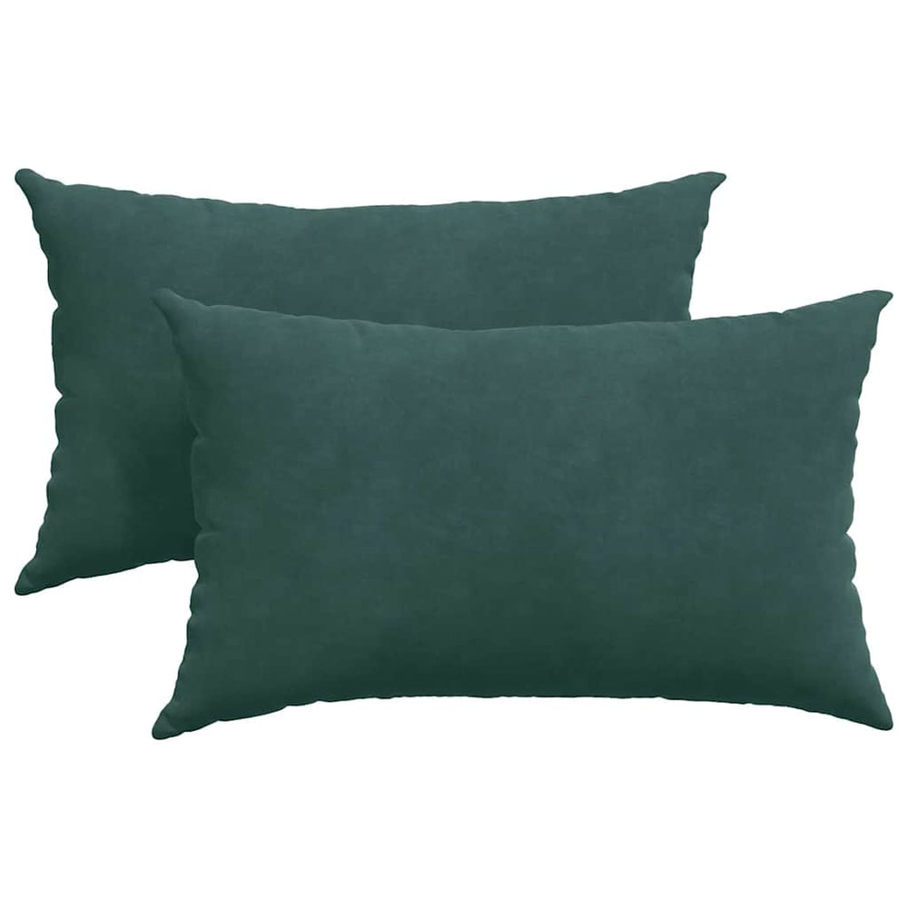 Vidaxl sofa kussens 2 stuks donkergroen 50 x 30 cm cordstof
