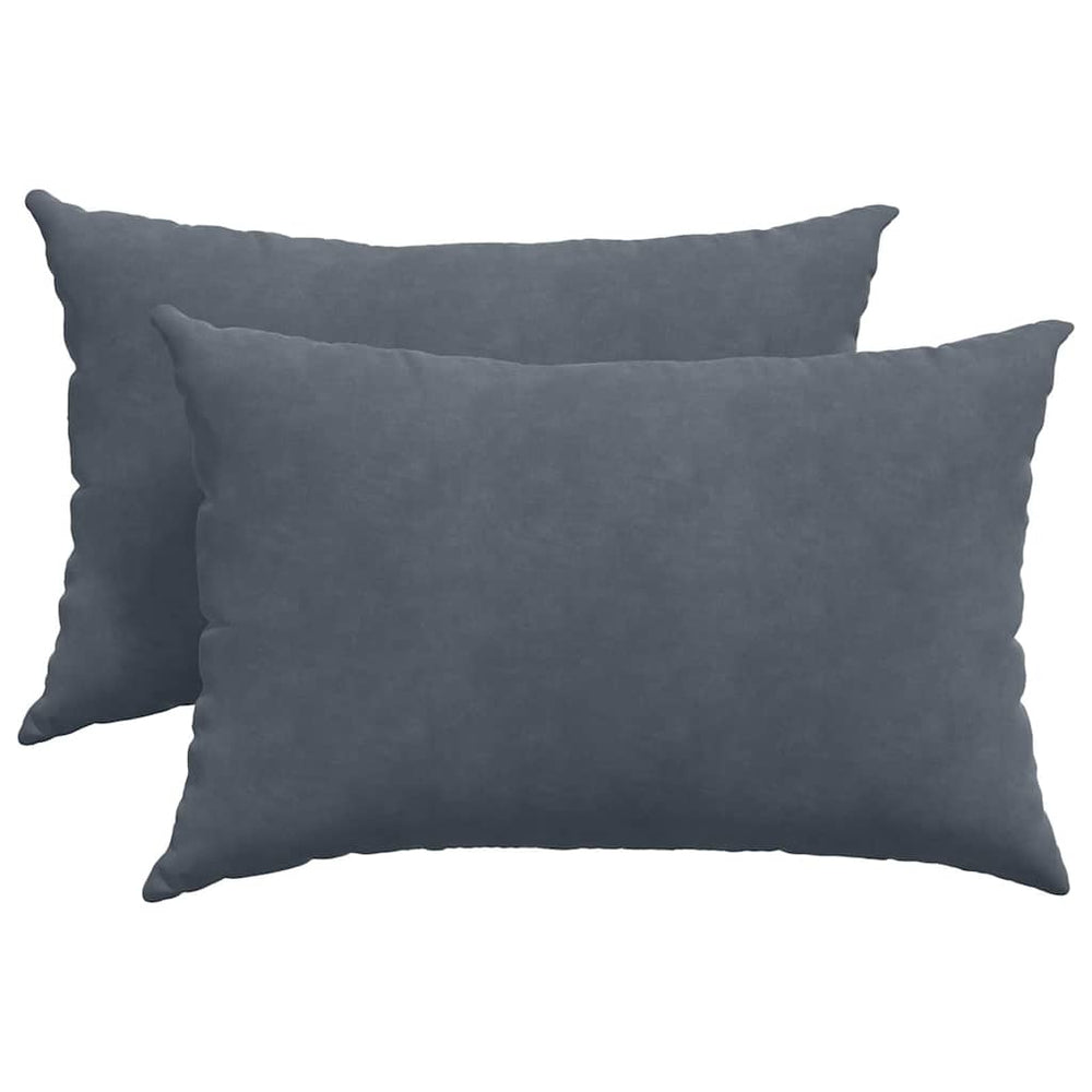 Vidaxl sofa kussens 2 stuks donkergrijs 60 x 40 cm cordstof