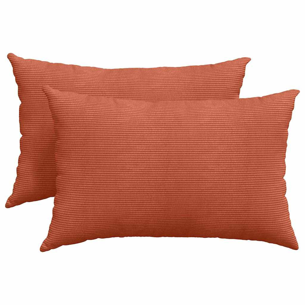 Vidaxl sofa kussens 2 stuks rood-oranje 60 x 40 cm cordstof