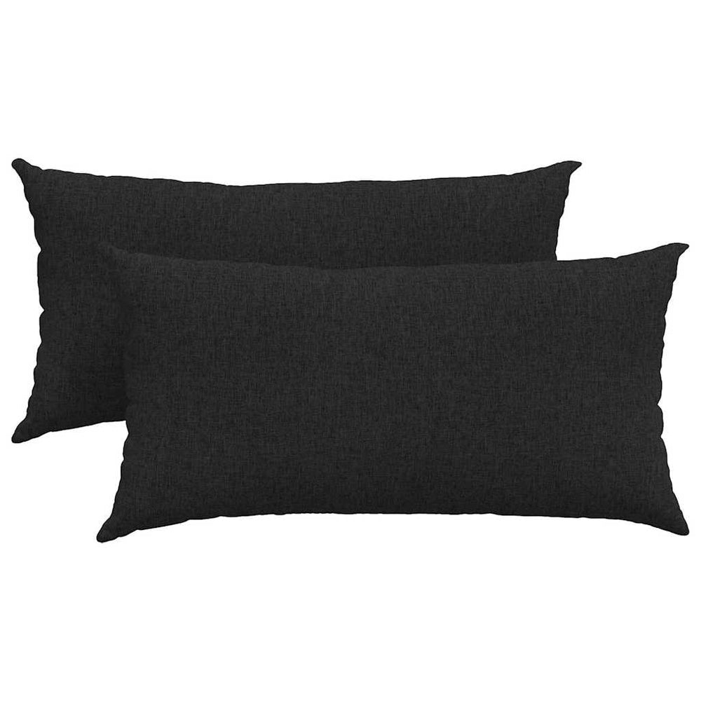 Vidaxl sofa kussens 2 pcs zwart 80 x 40 cm stof