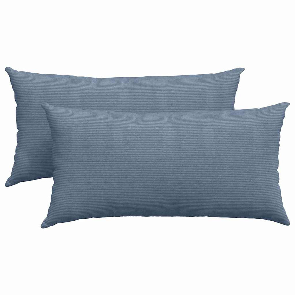 Vidaxl sofa kussens 2 stuks blauw 80 x 40 cm cordstof