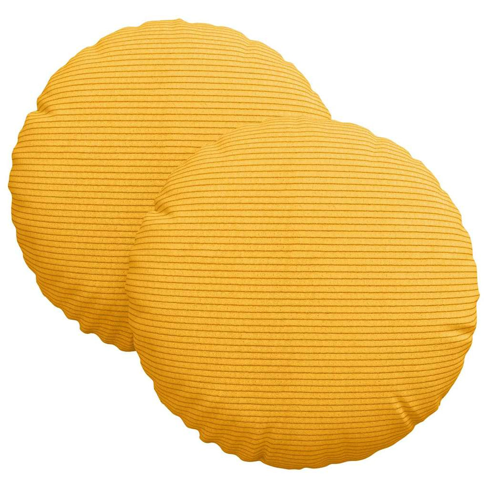 Vidaxl zitkussens 2 pcs lichtgeel ø 30 cm katoen stof