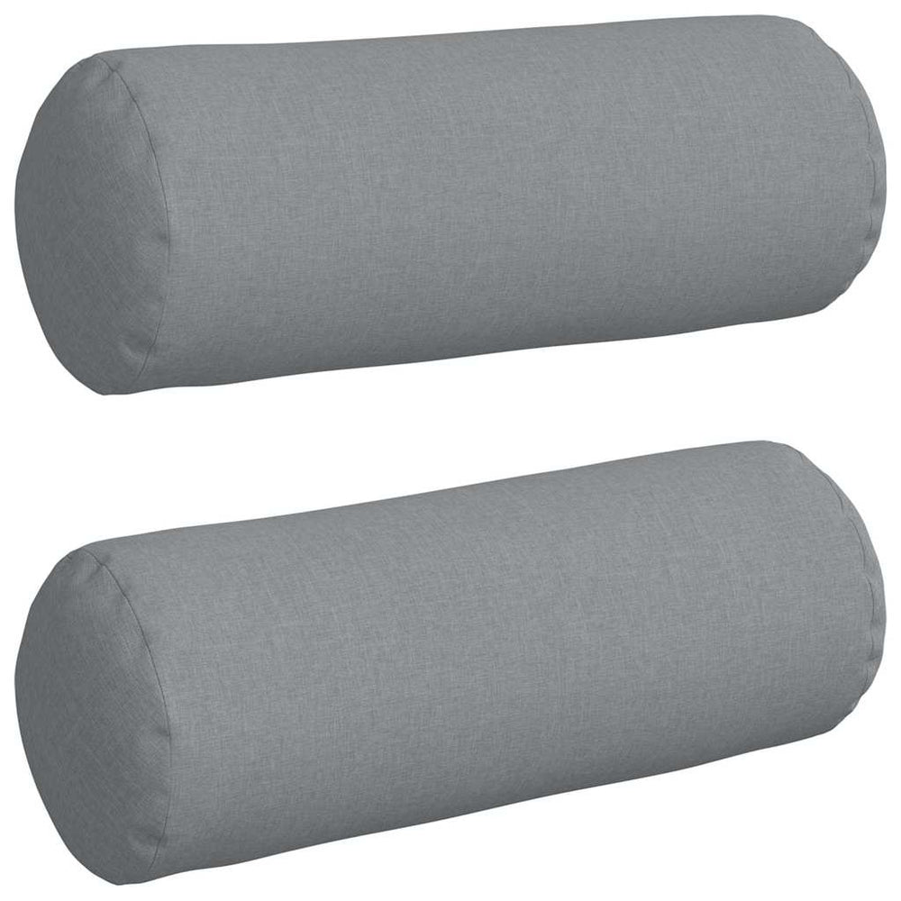Vidaxl bolster kussens 2 stuks lichtgrijs ø 25 x 70 cm stof