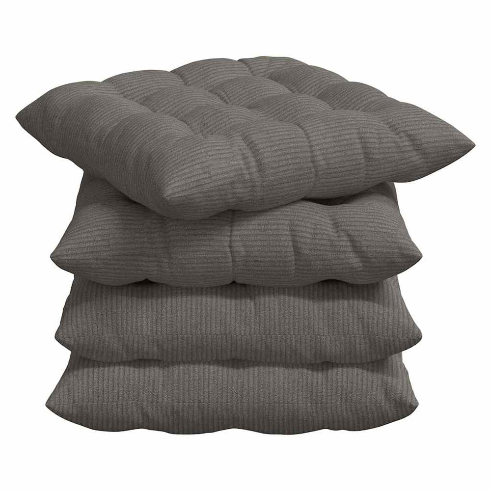 Vidaxl zitkussens 4 pcs lichtgrijs 40 x 40 x 6 cm katoen stof