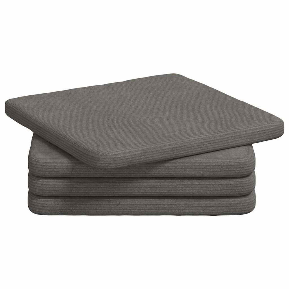 Vidaxl zitkussens 4 pcs lichtgrijs 40 x 40 x 3 cm katoen stof