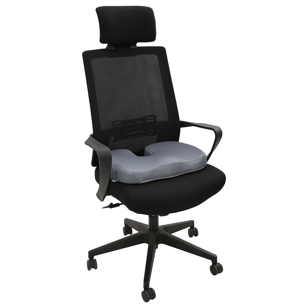 Vidaxl zitkussen met kussen grijs 47 x 37 x 8 cm met gaasdoek