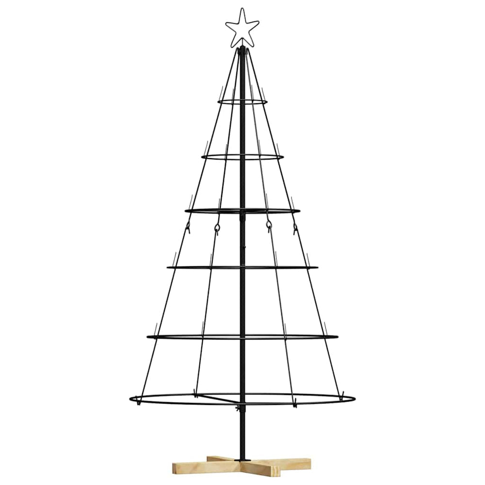 Vidaxl kerst cone boom met standaard zwart 154 cm staal