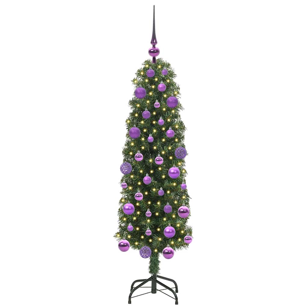 Vidaxl kunstkerstboom groen 120 cm pvc en staal en kunststof
