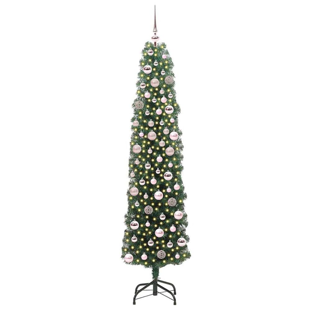 Vidaxl kunstkerstboom groen 180 cm pvc en staal en kunststof